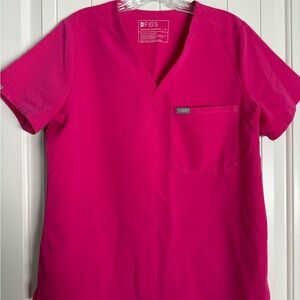 Figs Shocking Pink Catarina Top